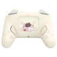 PlayVital Cherry Blossoms Kitten Silicone Case for Nintendo Switch 2 Pro Controller, Cute Protective Skin Case for Switch 2 Pro Controller with Back Button Cap & Thumb Grip & Sticker - Antique Yellow PlayVital