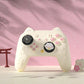 PlayVital Cherry Blossoms Kitten Silicone Case for Nintendo Switch 2 Pro Controller, Cute Protective Skin Case for Switch 2 Pro Controller with Back Button Cap & Thumb Grip & Sticker - Antique Yellow PlayVital