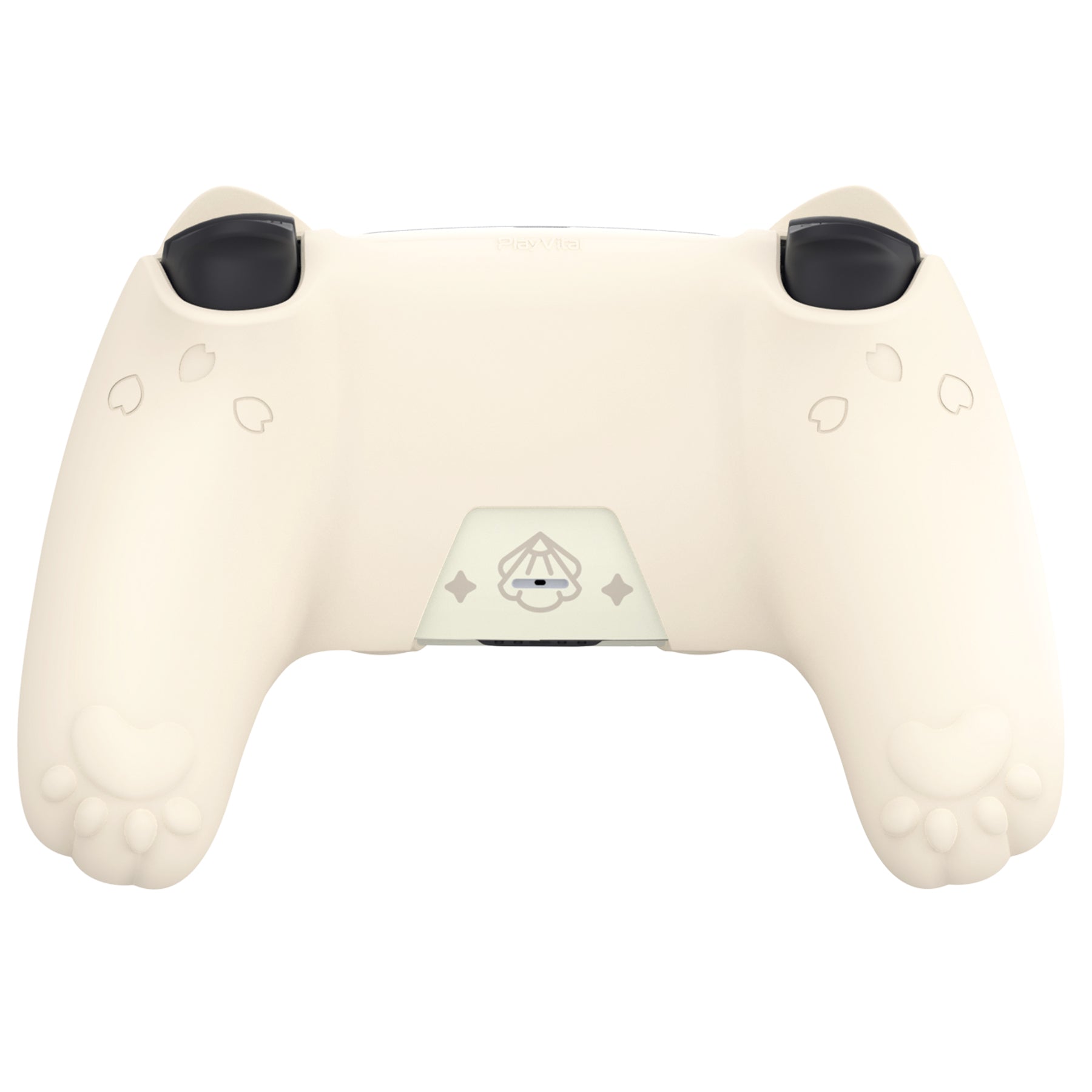 PlayVital Cherry Blossoms Kitten Silicone Cover for PS5 Controller,  Anti-slip Grip Skin with Thumb Grip & Sticker for PS5 Controller Accessories - Antique Yellow PlayVital