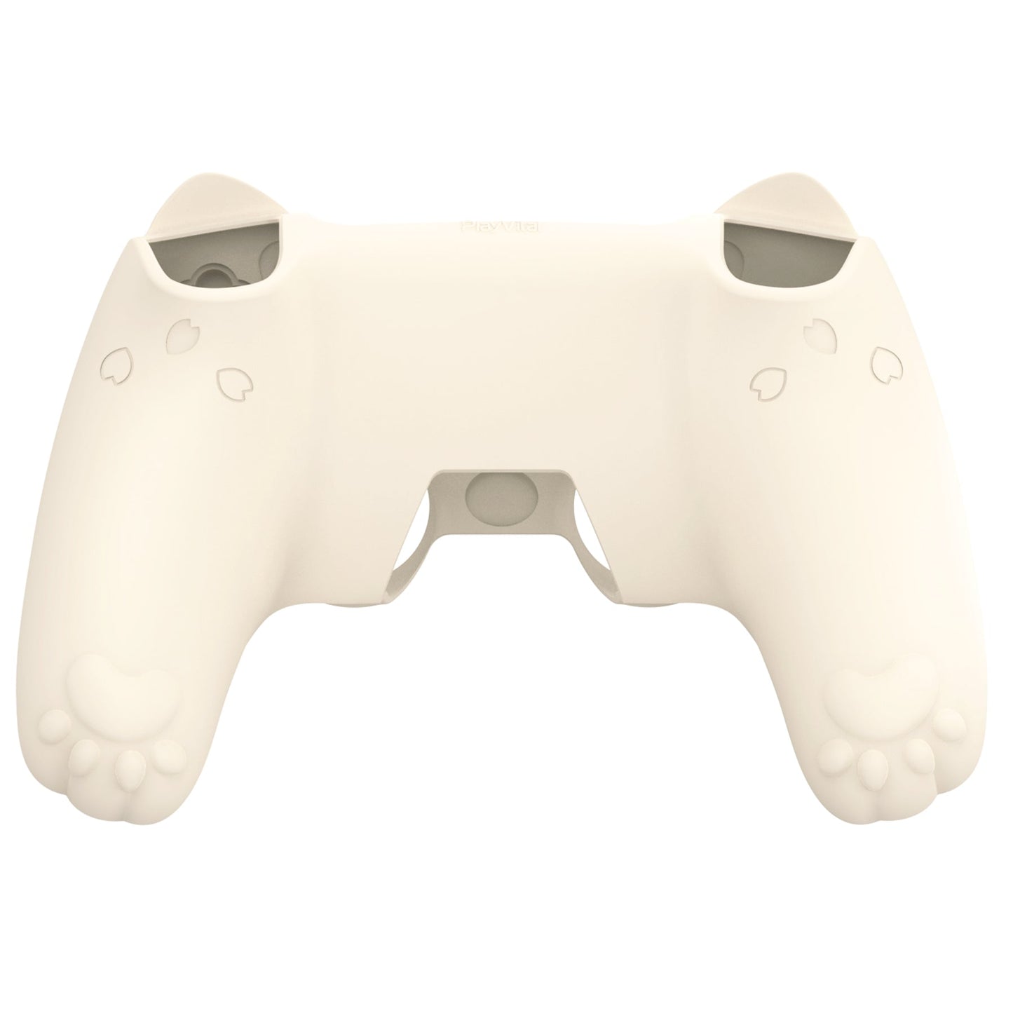 PlayVital Cherry Blossoms Kitten Silicone Cover for PS5 Controller,  Anti-slip Grip Skin with Thumb Grip & Sticker for PS5 Controller Accessories - Antique Yellow PlayVital