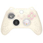 PlayVital Cherry Blossoms Kitten Silicone Cover for Xbox Series X/S Controller, Anti-slip Grip Protector for Xbox Core Wireless Controller with Thumb Grips & Sticker - Antique Yellow PlayVital