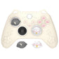 PlayVital Cherry Blossoms Kitten Silicone Cover for Xbox Series X/S Controller, Anti-slip Grip Protector for Xbox Core Wireless Controller with Thumb Grips & Sticker - Antique Yellow PlayVital