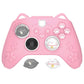 PlayVital Cherry Blossoms Kitten Silicone Cover for Xbox Series X/S Controller, Anti-slip Grip Protector for Xbox Core Wireless Controller with Thumb Grips & Sticker - Pink PlayVital