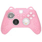 PlayVital Cherry Blossoms Kitten Silicone Cover for Xbox Series X/S Controller, Anti-slip Grip Protector for Xbox Core Wireless Controller with Thumb Grips & Sticker - Pink PlayVital