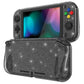 PlayVital Clear Glitter Silver Hard Protective Case for Nintendo Switch Lite, Glossy Ergonomic Hard Grip Cover with Screen Protector & Thumb Grips & Button Caps PlayVital