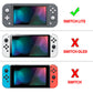 PlayVital Clear Glitter Silver Hard Protective Case for Nintendo Switch Lite, Glossy Ergonomic Hard Grip Cover with Screen Protector & Thumb Grips & Button Caps PlayVital