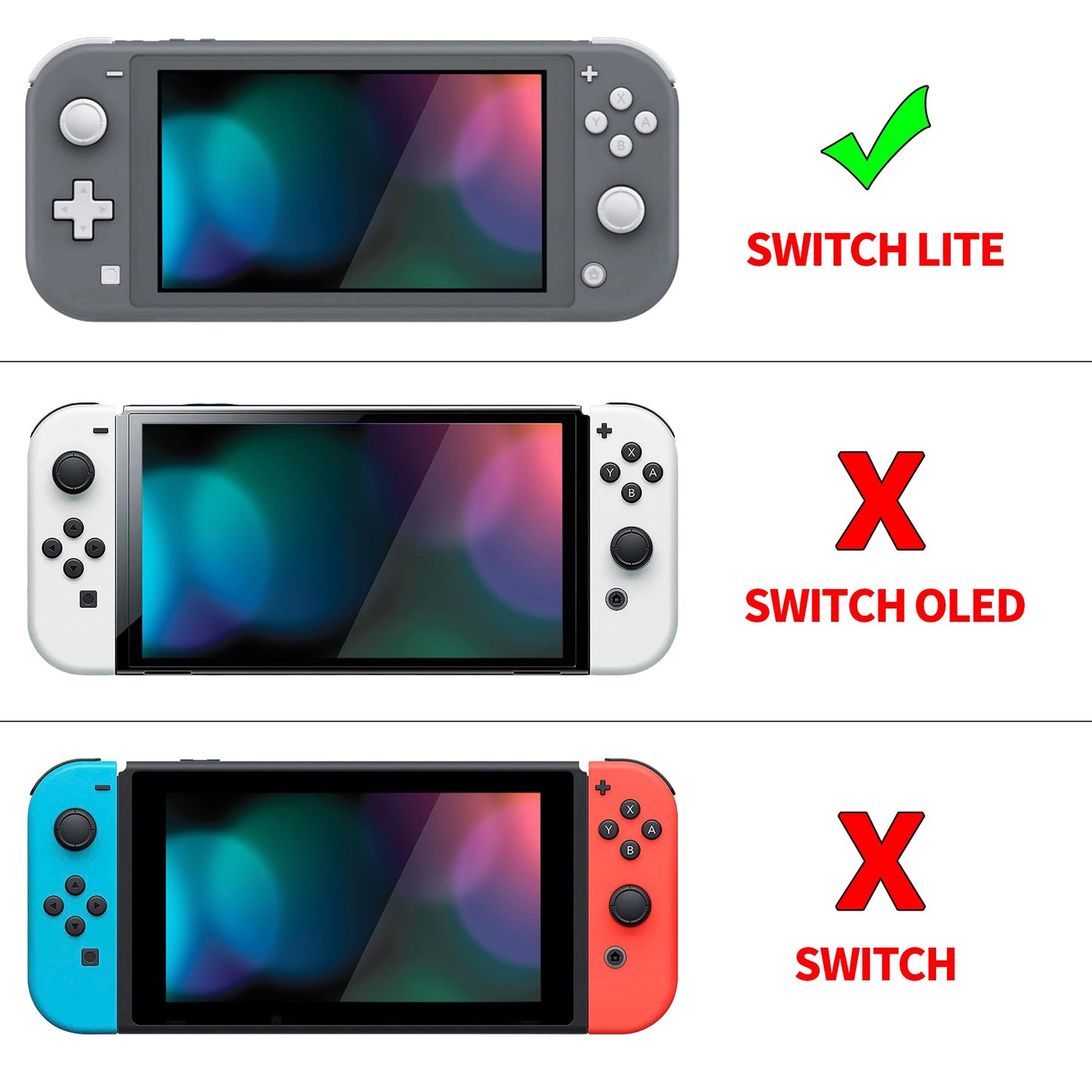 PlayVital Clear Glitter Silver Hard Protective Case for Nintendo Switch Lite, Glossy Ergonomic Hard Grip Cover with Screen Protector & Thumb Grips & Button Caps PlayVital