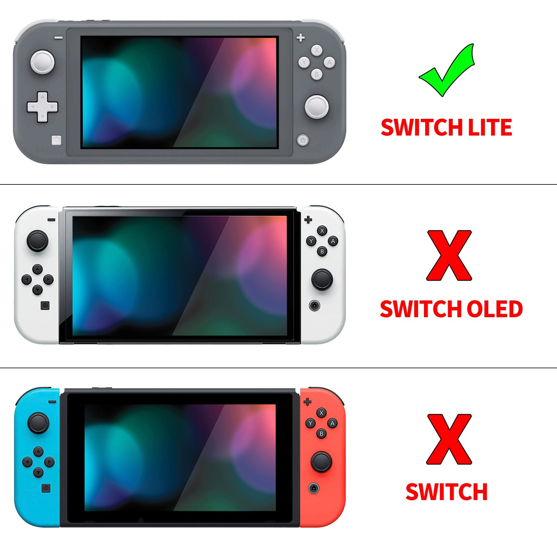 PlayVital Clear Glitter Silver Hard Protective Case for Nintendo Switch Lite, Glossy Ergonomic Hard Grip Cover with Screen Protector & Thumb Grips & Button Caps PlayVital