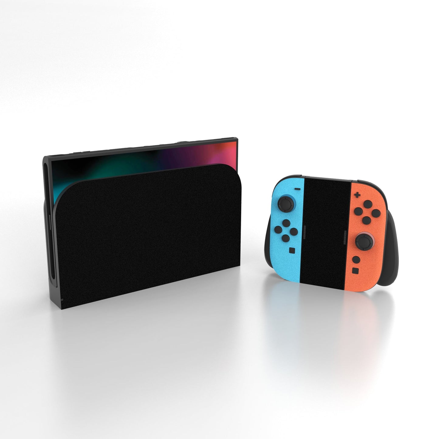 PlayVital Custom Full Set Protective Skin Decal for Nintendo Switch 2 (2025) Console & Joycon - Blue & Orange PlayVital