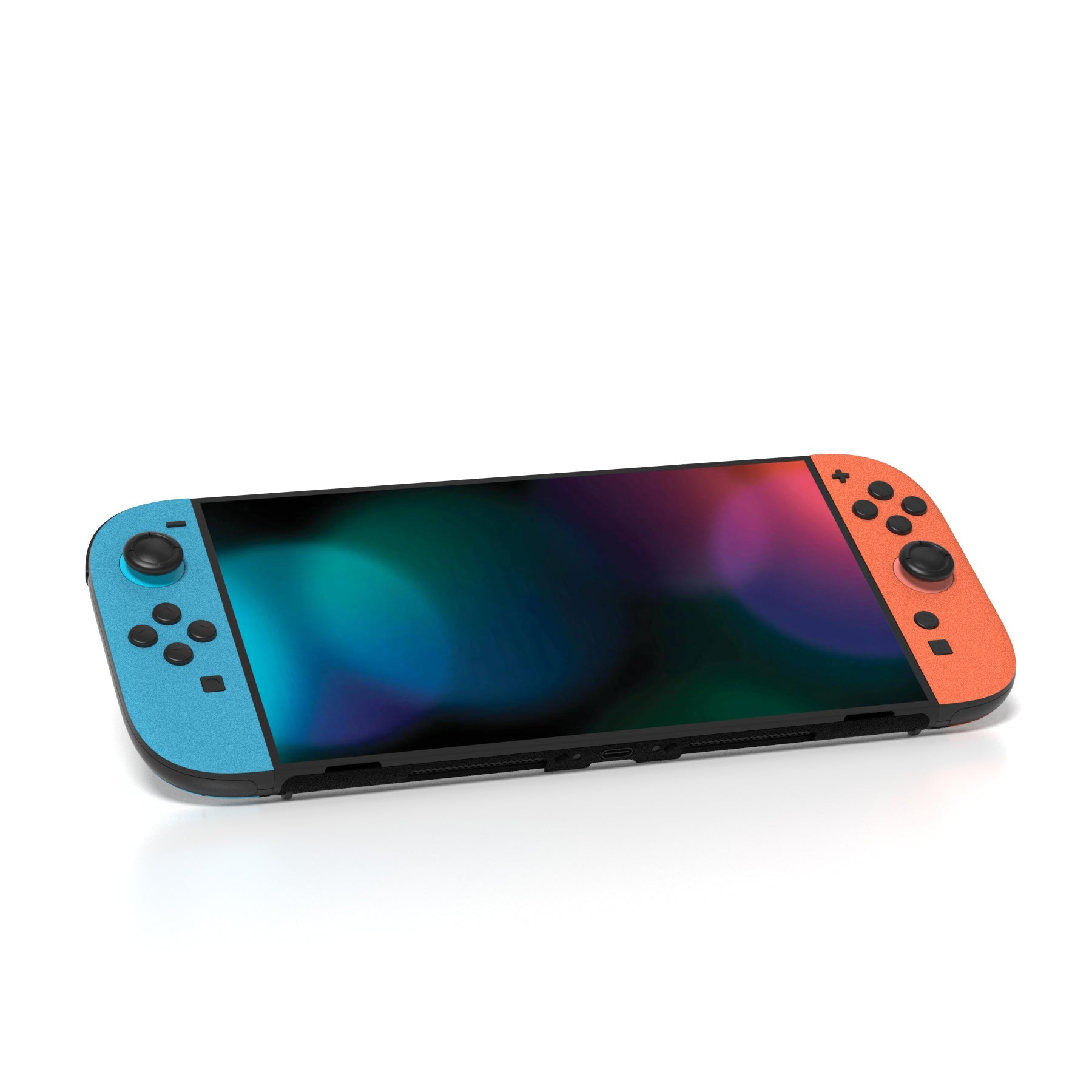 PlayVital Custom Full Set Protective Skin Decal for Nintendo Switch 2 (2025) Console & Joycon - Blue & Orange PlayVital