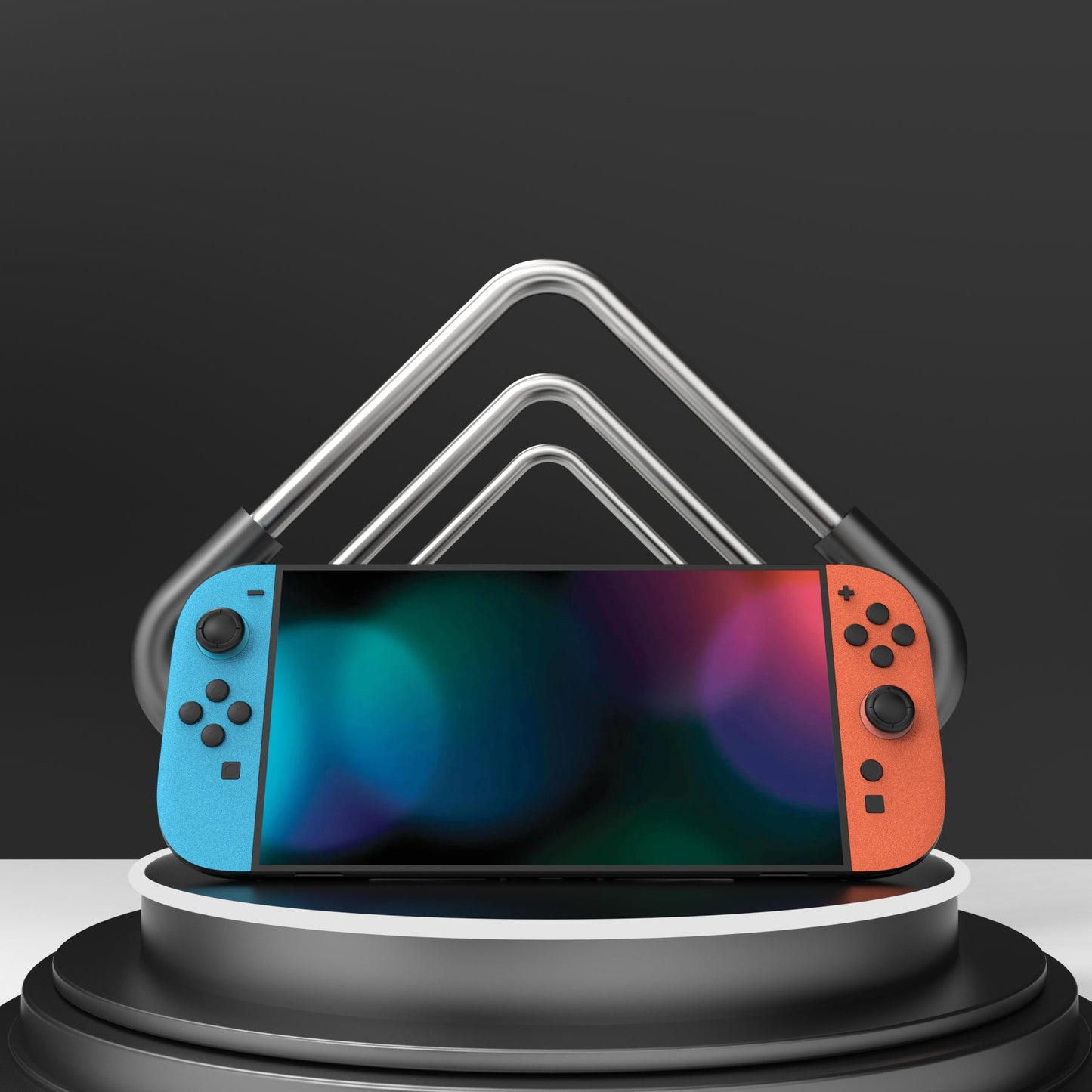 PlayVital Custom Full Set Protective Skin Decal for Nintendo Switch 2 (2025) Console & Joycon - Blue & Orange PlayVital