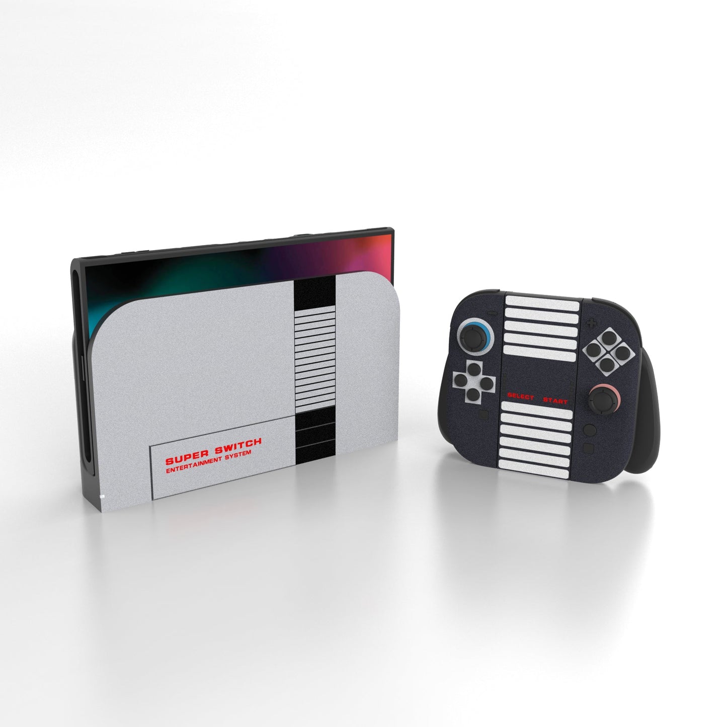 PlayVital Custom Full Set Protective Skin Decal for Nintendo Switch 2 (2025) Console & Joycon - Classics NES Style PlayVital