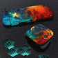 PlayVital Custom Full Set Protective Skin Decal for Nintendo Switch 2 (2025) Console & Joycon - Orange Star Universe PlayVital