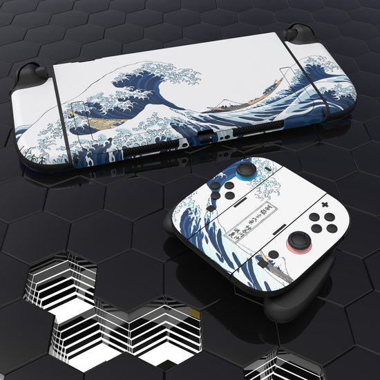 PlayVital Custom Full Set Protective Skin Decal for Nintendo Switch 2 (2025) Console & Joycon - The Great Wave off Kanagawa PlayVital