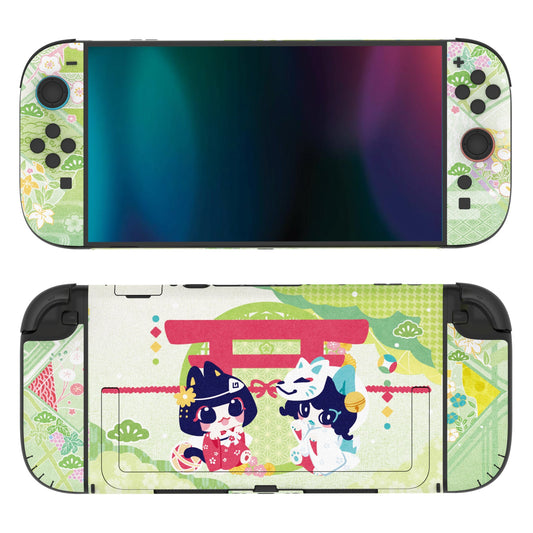 PlayVital Custom Full Set Protective Skin Decal for Nintendo Switch 2 (2025) Console & Joycon - Wishing Shrine PlayVital