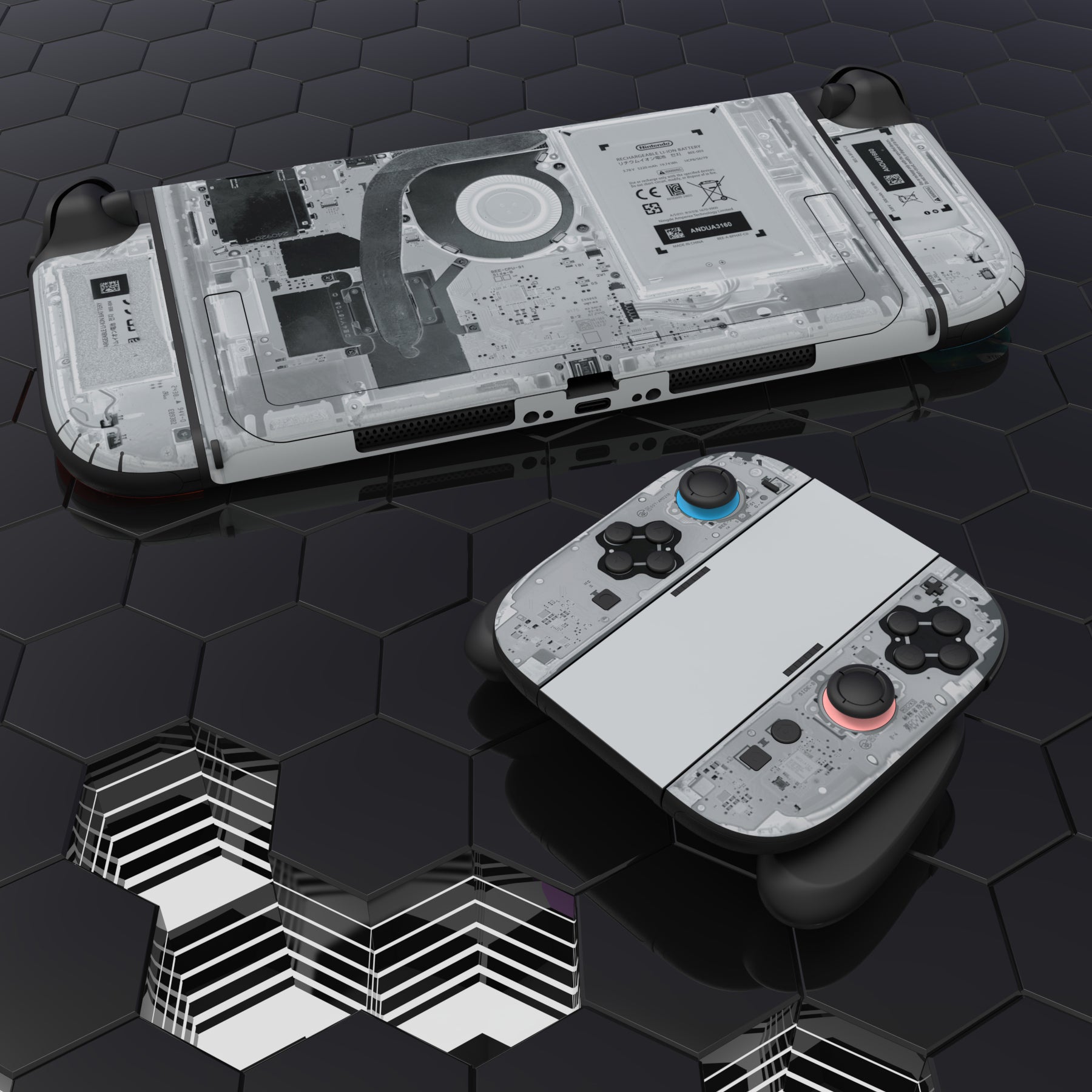 PlayVital Custom Full Set Protective Skin Decal for Nintendo Switch 2 (2025) Console & Joycon - X Tear Down PlayVital