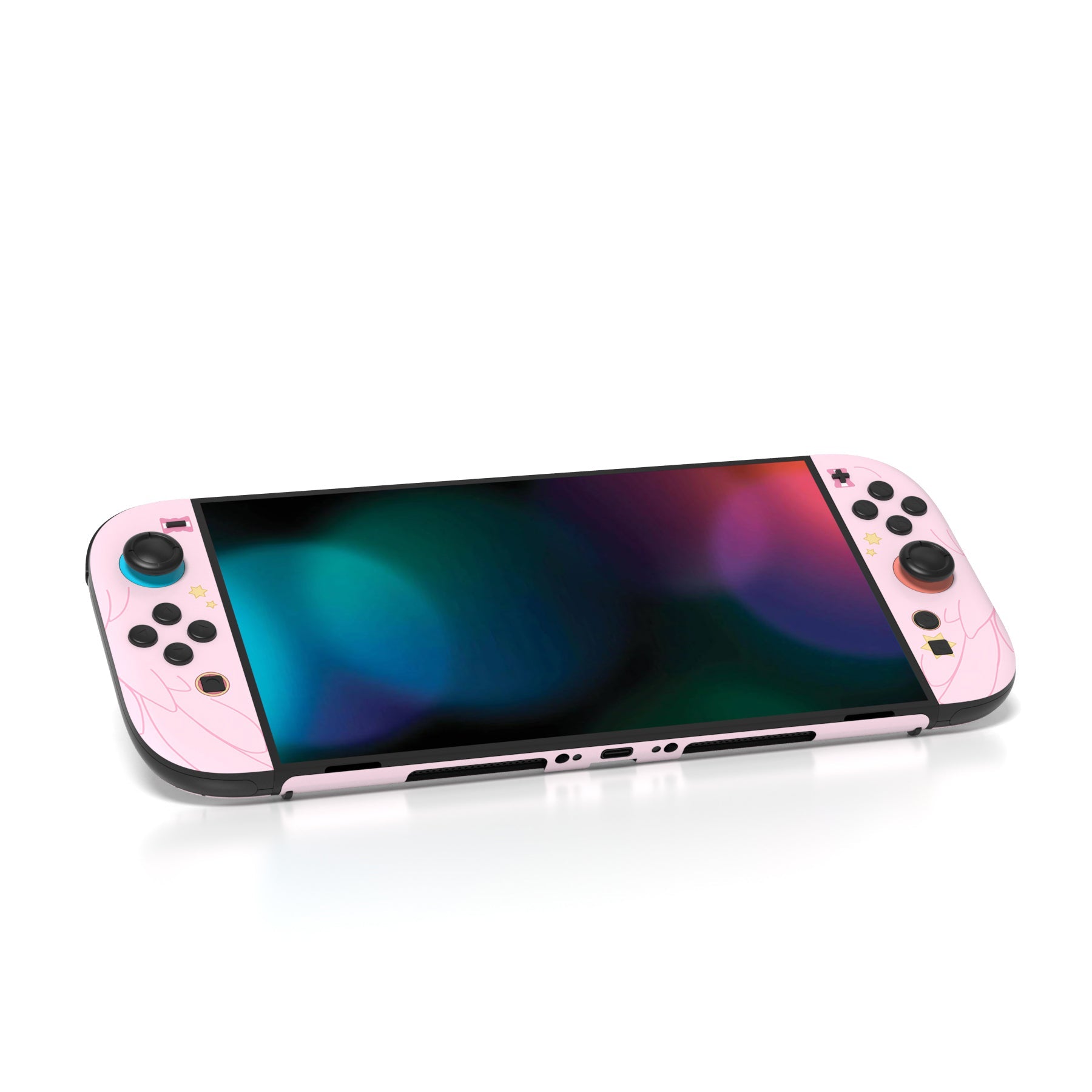 PlayVital Custom Magic Wings Full Set Protective Skin Decal for Nintendo Switch 2 (2025) Console & Joycon - Pink PlayVital