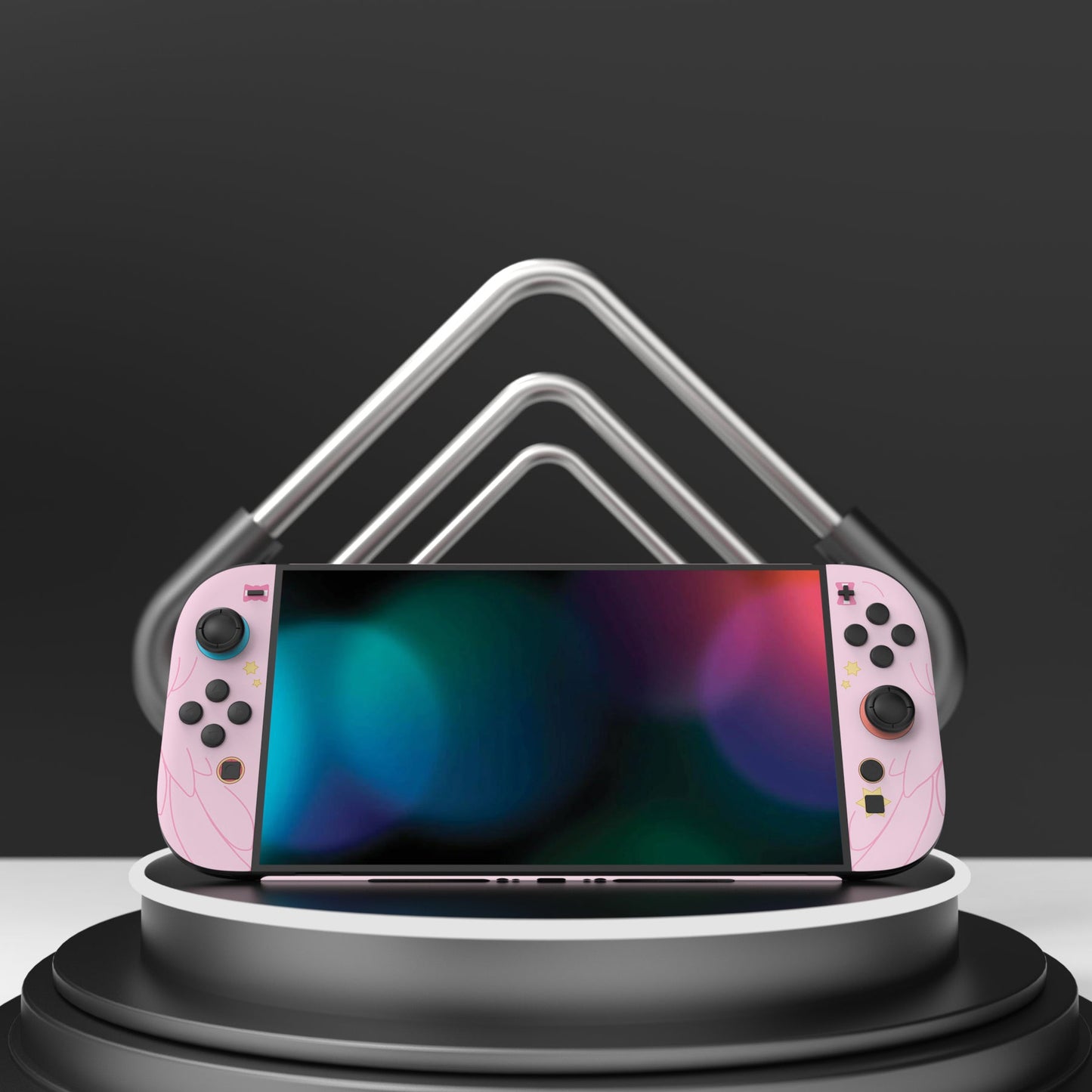 PlayVital Custom Magic Wings Full Set Protective Skin Decal for Nintendo Switch 2 (2025) Console & Joycon - Pink PlayVital