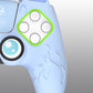 PlayVital Cute Demon Controller Silicone Case with Thumb Grips for PS5 Wireless Controller, Compatible with Charging Station - Blue - DEPFP004 PlayVital