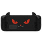 PlayVital Cute Demon Protective Case with Thumb Grip Caps & Trackpads Stickers & Back Button Enhancement Set for Steam Deck LCD & OLED - Black