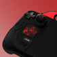 PlayVital Cute Demon Protective Case with Thumb Grip Caps & Trackpads Stickers & Back Button Enhancement Set for Steam Deck LCD & OLED - Black