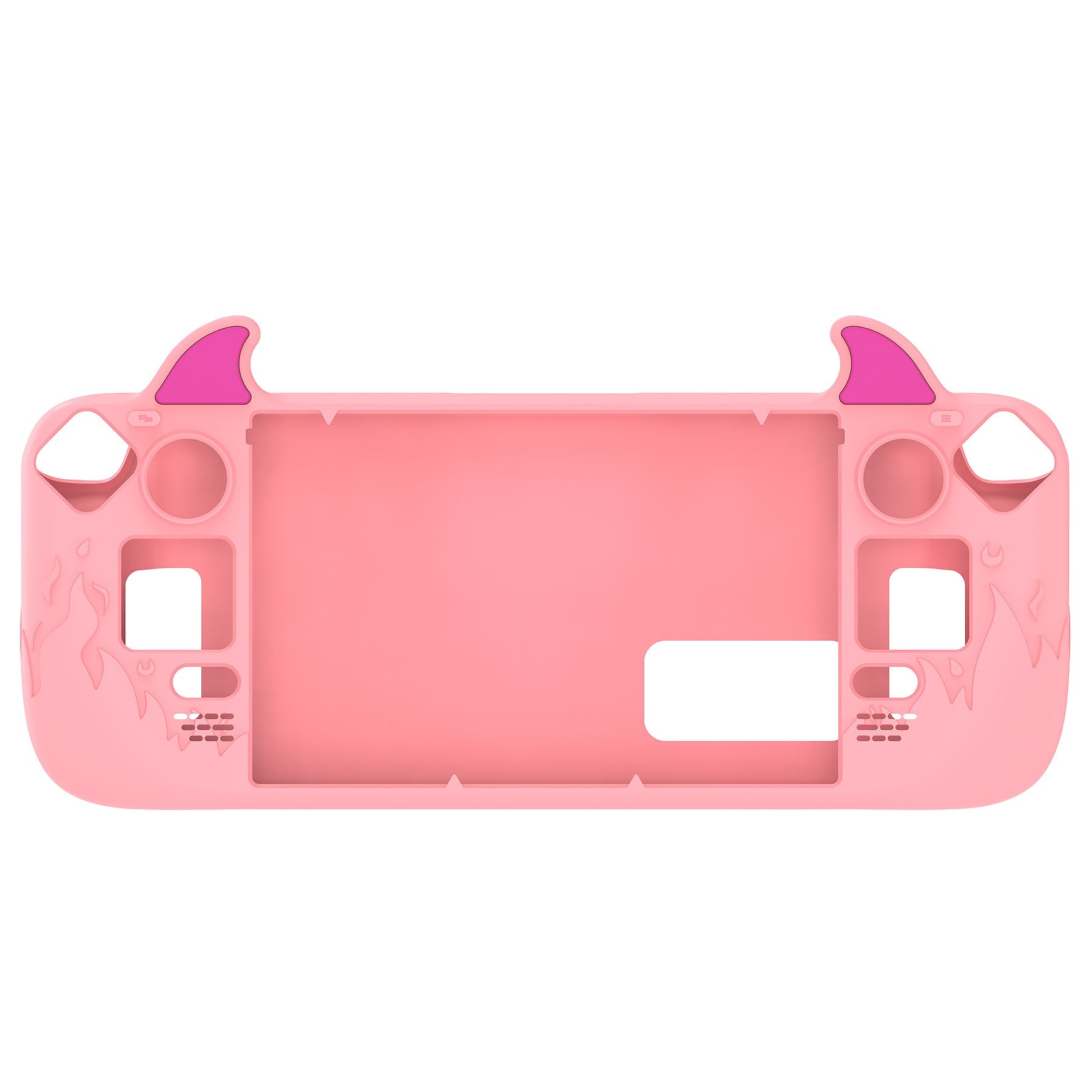 PlayVital Cute Demon Protective Case with Thumb Grips Caps for Steam Deck LCD & OLED - Pink PlayVital