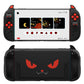 PlayVital Cute Demon Protective Shell for Nintendo Switch 2, Kawaii Anti-Slip Dockable Hard Case for Nintendo Switch 2 with Thumb Grips & Sticker - Black PlayVital