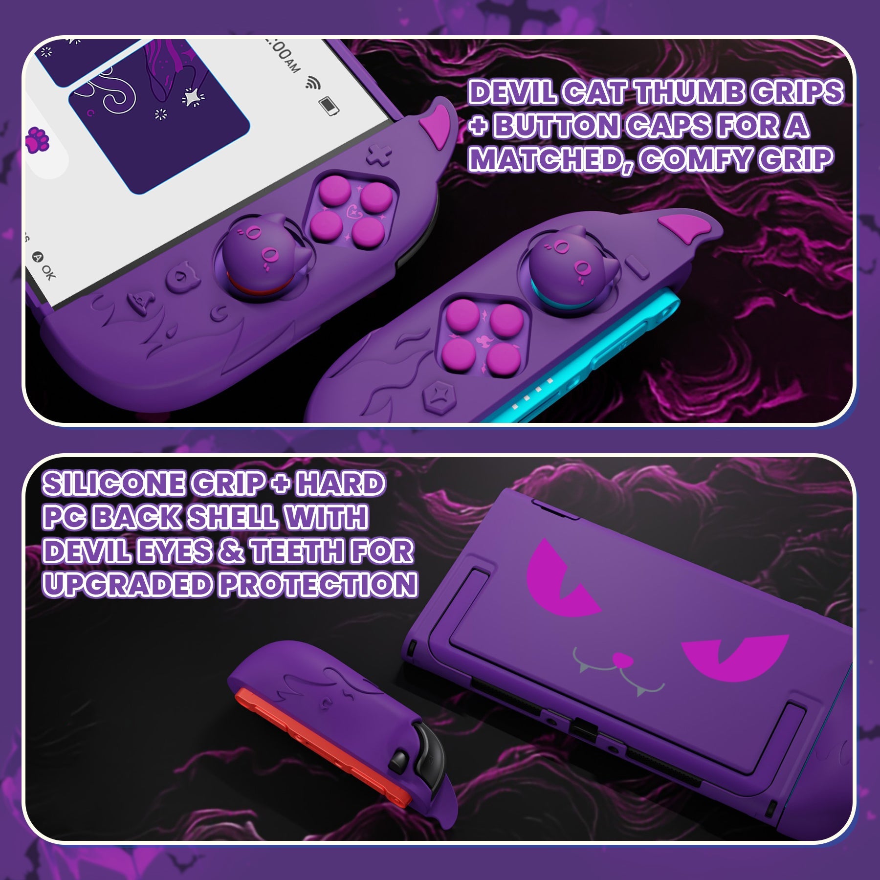 PlayVital Cute Demon Protective Shell for Nintendo Switch 2, Kawaii An