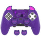 PlayVital Cute Demon Silicone Case with Touch Pad Sticker & Thumb Grip Caps for PS5 Edge Controller - Purple PlayVital