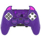 PlayVital Cute Demon Silicone Case with Touch Pad Sticker & Thumb Grip Caps for PS5 Edge Controller - Purple PlayVital