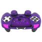 PlayVital Cute Demon Silicone Case with Touch Pad Sticker & Thumb Grip Caps for PS5 Edge Controller - Purple PlayVital