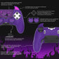 PlayVital Cute Demon Silicone Case with Touch Pad Sticker & Thumb Grip Caps for PS5 Edge Controller - Purple PlayVital