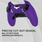 PlayVital Cute Demon Silicone Case with Touch Pad Sticker & Thumb Grip Caps for PS5 Edge Controller - Purple PlayVital