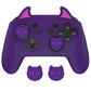 PlayVital Cute Demon Silicone Grip Cover with Thumb Grips and Stickers for Nintendo Switch Pro Controller - Purple PlayVital