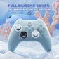 PlayVital Cute Ocean Whisper Series Silicone Cover for Xbox Series X/S Controller, Semi-Clear Silicone Skin Grip for Xbox Core Wireless Controller with Thumb Grip & Sticker - Mint Blue PlayVital