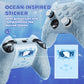 PlayVital Cute Ocean Whisper Series Silicone Cover for Xbox Series X/S Controller, Semi-Clear Silicone Skin Grip for Xbox Core Wireless Controller with Thumb Grip & Sticker - Mint Blue PlayVital