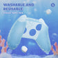 PlayVital Cute Ocean Whisper Series Silicone Cover for Xbox Series X/S Controller, Semi-Clear Silicone Skin Grip for Xbox Core Wireless Controller with Thumb Grip & Sticker - Mint Blue PlayVital