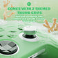 PlayVital Cute Ocean Whisper Series Silicone Cover for Xbox Series X/S Controller, Semi-Clear Silicone Skin Grip for Xbox Core Wireless Controller with Thumb Grip & Sticker - Pastel Green PlayVital