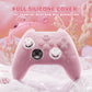 PlayVital Cute Ocean Whisper Series Silicone Cover for Xbox Series X/S Controller, Semi-Clear Silicone Skin Grip for Xbox Core Wireless Controller with Thumb Grip & Sticker - Peach Pink PlayVital