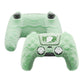 PlayVital Cute Ocean Whisper Series with Thumb Grip & Sticker Semi-Clear Silicone Case for PS5 Controller, Charging Station Compatible - Pastel Green PlayVital