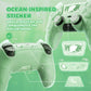 PlayVital Cute Ocean Whisper Series with Thumb Grip & Sticker Semi-Clear Silicone Case for PS5 Controller, Charging Station Compatible - Pastel Green PlayVital