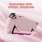 PlayVital Cute Solid-Color Dockable Hard Protective Case for Nintendo Switch 2 with Thumb Grip & Sticker & Button Caps - Cherry Blossoms Pink PlayVital