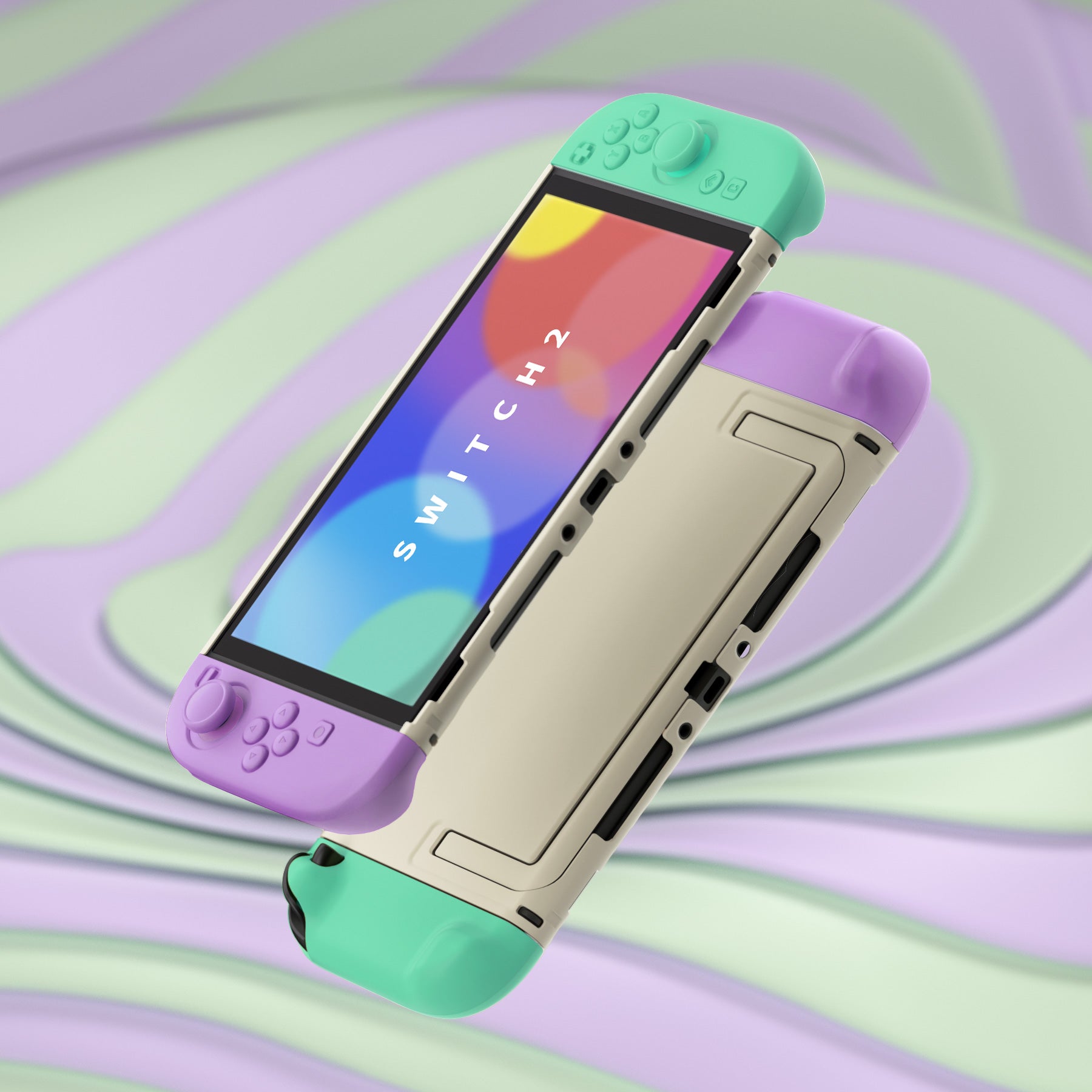 PlayVital Cute Solid-Color Dockable Hard Protective Case for Nintendo