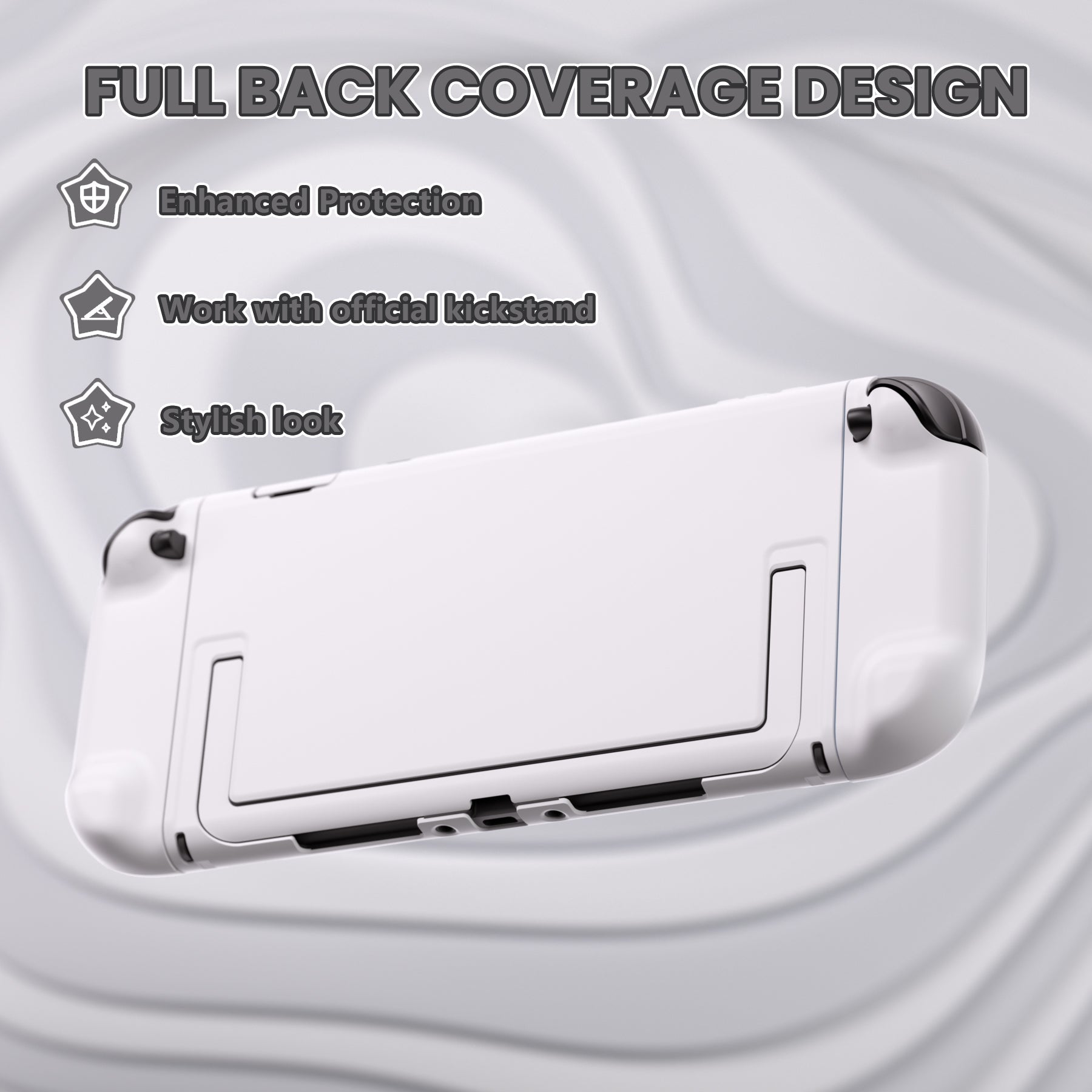 PlayVital Cute Solid-Color Dockable Hard Protective Case for Nintendo