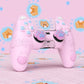 PlayVital Cute Spring Lesser Panda Silicone Cover with Joystick Cap and Sticker for PS5 Controller, Compatible with Charging Station - Cotton Candy Pink PlayVital