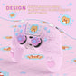 PlayVital Cute Spring Lesser Panda Silicone Cover with Joystick Cap and Sticker for PS5 Controller, Compatible with Charging Station - Cotton Candy Pink PlayVital