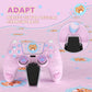 PlayVital Cute Spring Lesser Panda Silicone Cover with Joystick Cap and Sticker for PS5 Controller, Compatible with Charging Station - Cotton Candy Pink PlayVital