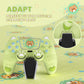 PlayVital Cute Spring Lesser Panda Silicone Cover with Joystick Cap and Sticker for PS5 Controller, Compatible with Charging Station - Eustoma Green PlayVital