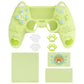 PlayVital Cute Spring Lesser Panda Silicone Cover with Joystick Cap and Sticker for PS5 Controller, Compatible with Charging Station - Eustoma Green PlayVital