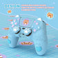 PlayVital Cute Spring Lesser Panda Silicone Cover with Joystick Cap and Sticker for PS5 Controller, Compatible with Charging Station - Heaven Blue PlayVital